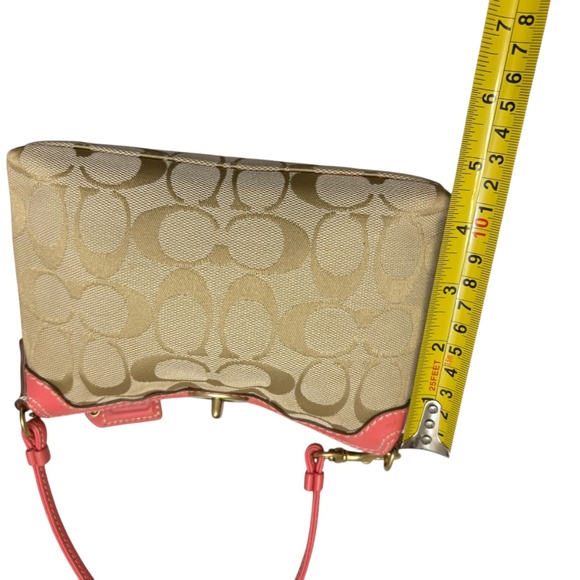Coach vintage y2k cream beige pink Turlock wristlet clutch mini bag rare - Picture 9 of 11